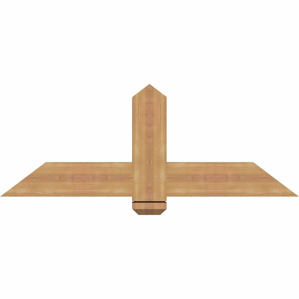 Ekena Millwork Eugene Smooth Timber Gable Bracket, Western Red Cedar, 48"W x 18"H x 3 1/2"D x 5 1/2"F, 9/12 Pitch GBW048X18X0406EUG00SWR - main